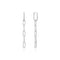Silver Cable Link Drop Earrings