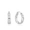 Silver Figaro Chain Hoop Earrings