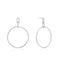 Silver Cable Link Hoop Earrings