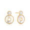 Gold Mother Of Pearl Disc Ear Jackets