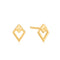Gold Spike Diamond Stud Earrings