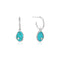 Silver Tidal Turquoise Mini Hoop Earrings