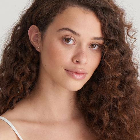 Berry Enamel Gold Stud Earrings