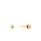 Berry Enamel Gold Stud Earrings