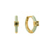 Sage Enamel Gold Huggie Hoop Earrings