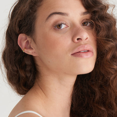 Sage Enamel Gold Ear Cuff