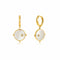 Moon Emblem Gold Huggie Hoop Earrings