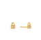 Gold Padlock Sparkle Stud Earrings