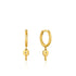 Gold Key Huggie Hoop Earrings