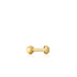 Gold Disc Barbell Single Earring