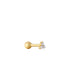 Gold Trio Sparkle Barbell Single Earring
