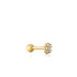 Gold Sparkle Flower Barbell Single Earring