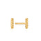 Gold Rope Bar Stud Earrings