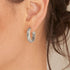 Silver Smooth Twist Hoop Stud Earrings