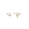 Gold Sparkle Emblem Stud Earroings
