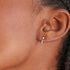 Silver Sparkle Spike Stud Earrings