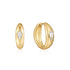 Gold Sparkle Dome Hoop Earrings