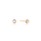 Gold Pearl Cabochon Stud Earrings