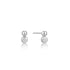 Silver Orb Sparkle Stud Earrings