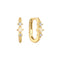 Gold Kyoto Opal Oval Huggie Hoop Earrings
