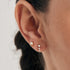 Gold Kyoto Opal Climber Barbell Single Earring