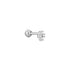 Silver Sparkle Cross Barbell Single Earring