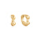 Gold Twisted Wave Thick Hoop Earrings