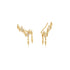 Gold Spike Climber Stud Earrings