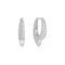 Silver Pavé Arrow Hoop Earrings