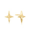 Gold Cross Stud Earrings