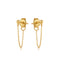 14kt Gold Chain Drop Stud Earrings