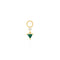 Gold Sparkle Drop Green Earring Charm