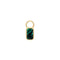 Gold Faceted Green Earring Charm