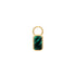 Gold Faceted Green Earring Charm