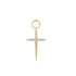 Gold Cross Earring Charm