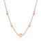 Rose Gold Geometry Drop Discs Necklace