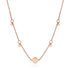 Rose Gold Geometry Drop Discs Necklace