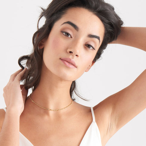 Gold Figaro Chain Necklace