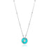 Silver Turquoise Disc Necklace