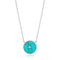 Silver Turquoise Emblem Necklace