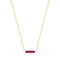 Berry Enamel Bar Gold Necklace