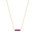 Berry Enamel Bar Gold Necklace