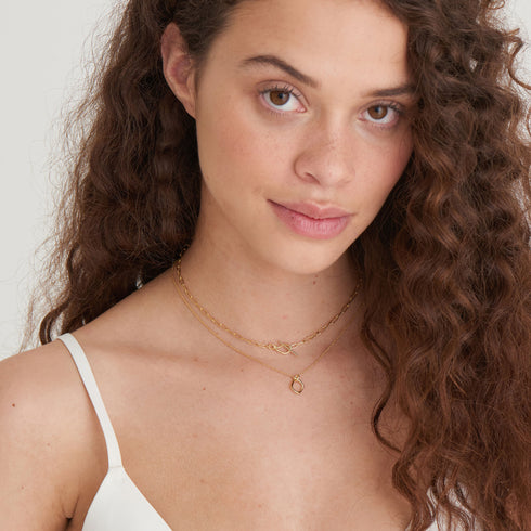 Gold Knot Pendant Necklace