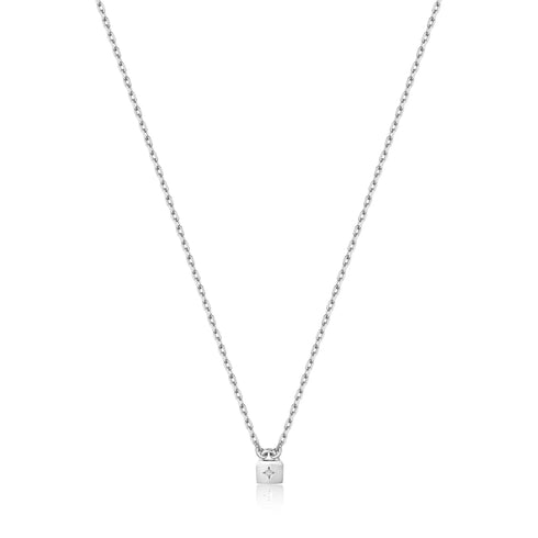 Silver Padlock Necklace