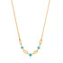 Turquoise Gold Link Necklace