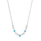 Turquoise Silver Link Necklace