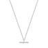 Silver Rope T-Bar Necklace