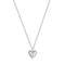 Silver Rope Heart Pendant Necklace