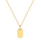 Gold Glam Tag Pendant Necklace
