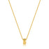 Gold Smooth Twist Pendant Necklace